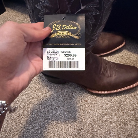 J.B. Dillon Dark Brown Cowboy Boots - Picture 5 of 5